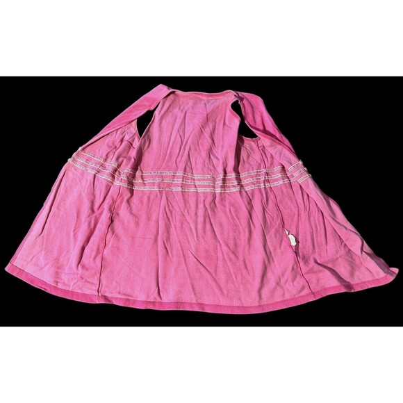 Vintage 1960s Jer Sea Swim Cover Up Women's Sleeveless Terry Collar pink 12/13 - Picture 3 of 11